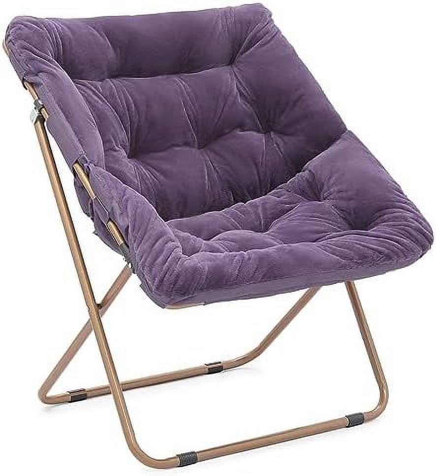 square folding faux fur saucer chair for bedroom living room dorm