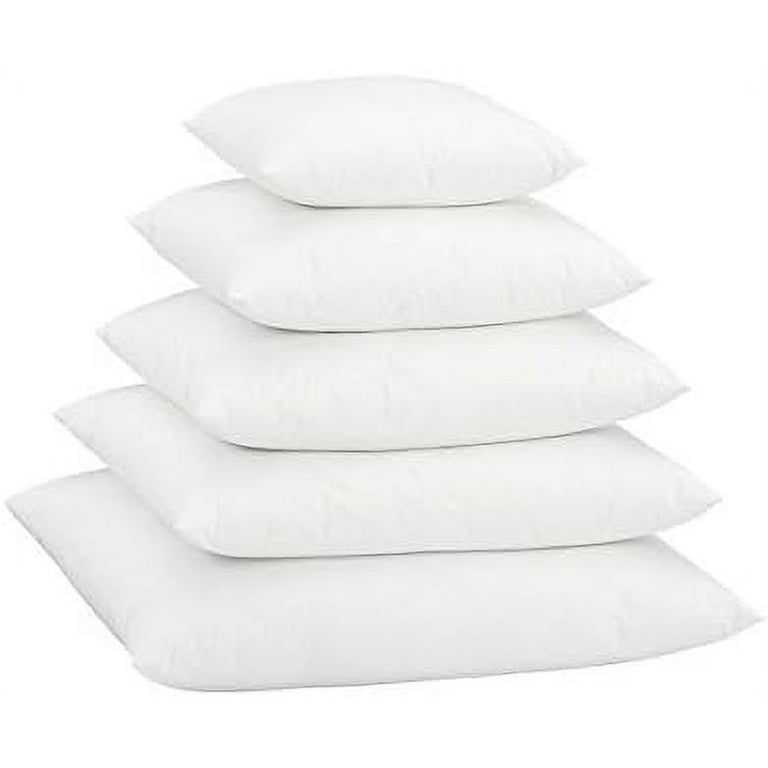 square pillow form insert hypoallergenic sham stuffer 100 polyester microfiber fill lined with woven cotton blend cover for decorative pillow couch sofa bed cushions 22 x 22 Walmart