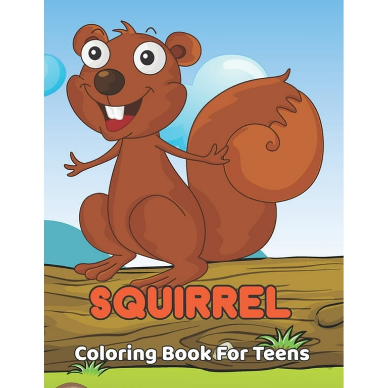 Squirrel Coloring Book For Adults: Stress relief Coloring Book For