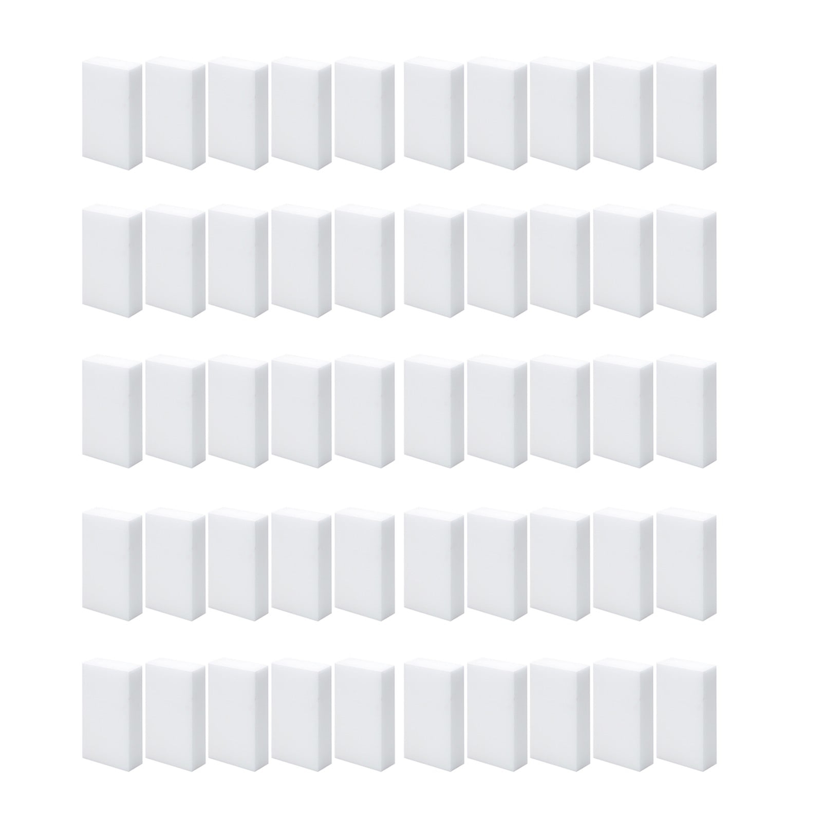 squish Magic Eraser Sponge, 50 Count Magic Cleaning Pads, Extra Durable White Sponge Erasers