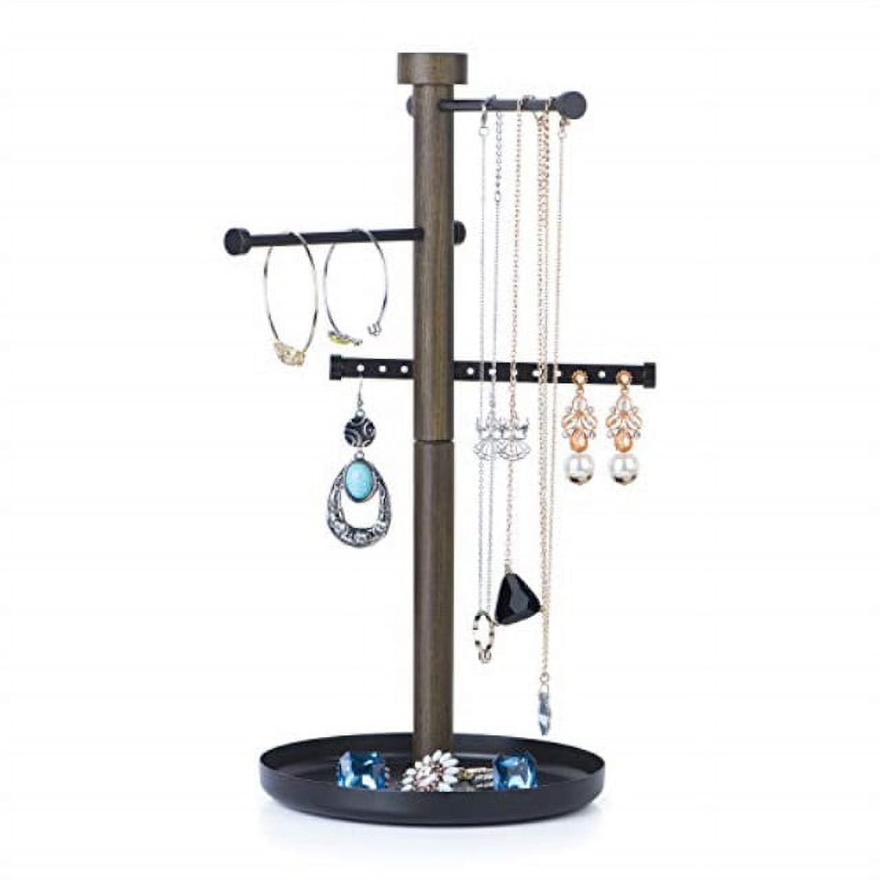  OPELETNNT Necklace Display Stands for Selling, 3 Tier Necklace  Holder Stand with Velvet, 72 Slots Necklace Organizer Stand, Rustic Wood  Necklace Stand Jewelry Display for Vendors Craft Shows : Clothing, Shoes
