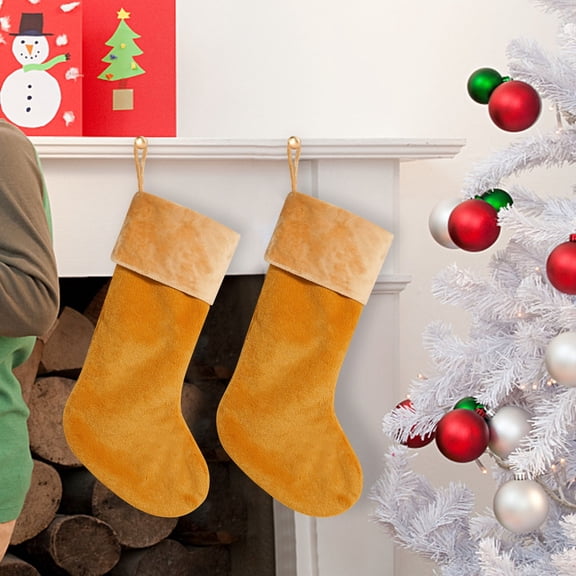 sruoe Christmas Stocking, Large Vintage Farmhouse Christmas Stocking, Christmas Stocking Personalized, Christmas Ornaments for Decoration, Girls, Boys and Kids