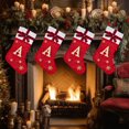 thumbnail image 1 of sruoe Christmas Stocking, Polyester Vintage Farmhouse Christmas Stocking with Initials, Christmas Stocking Personalized with Letters, Christmas Ornaments for Decoration, Girls, Boys and Kids, 1 of 7
