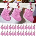 thumbnail image 1 of sruoe Christmas Stocking, Polyester Vintage Farmhouse Knitted Christmas Stocking with Initials, Christmas Stocking Personalized with Letters, Christmas Ornaments for Decoration, Girls, Boys and Kids, 1 of 7