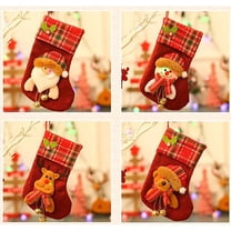 sruoe Christmas Stocking, Vintage Farmhouse Christmas Stocking, Christmas Stocking Personalized, Christmas Ornaments for Decoration, Girls, Boys and Kids