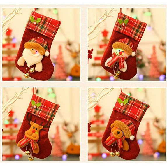 sroue Christmas Stocking, Vintage Farmhouse Christmas Stocking, Christmas Stocking Personalized, Christmas Ornaments for Decoration, Girls, Boys and Kids
