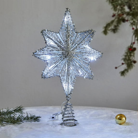 sruoe Christmas Topper, Metal Christmas Tree Topper, Vintage Rustic Western Christmas Star Topper for Christmas Tree, Christmas decoration, Indoor, Outdoor