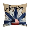 thumbnail image 1 of sruoe 4th of July Throw Pillowcase, kitsch pillowcase with Patriotic Pattern, Pillowcase Multicolor with Red White Blue for Memorial Day for Sofa Bed Couch, 1 of 5
