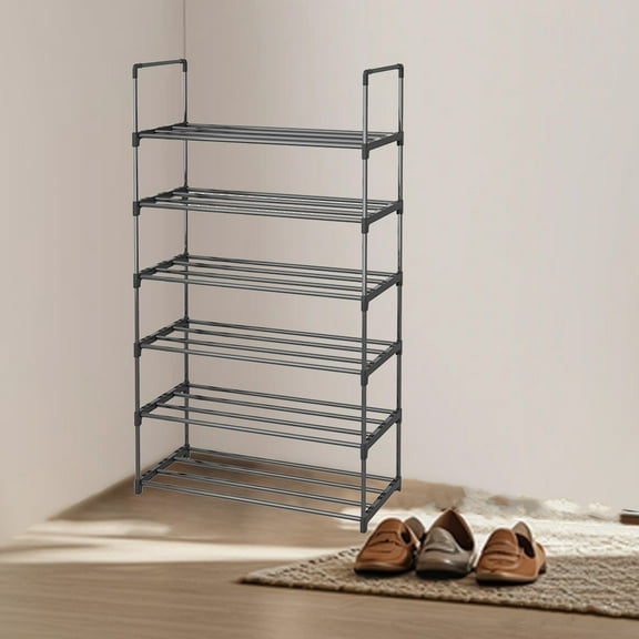 sruoe 6-Tier Shoe Storage, Stackable Shoe Rack for Closet Entryway Bedroom