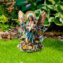 sruoe Acrylic Patio Decor, Garden Fairy Statues, Fall Flower Pot Decoration, 2D Flower Pot Stake Garden Accessories, Planter Pots Decor, Outdoor Lawn Ornament for Home, Yard Art Decorations