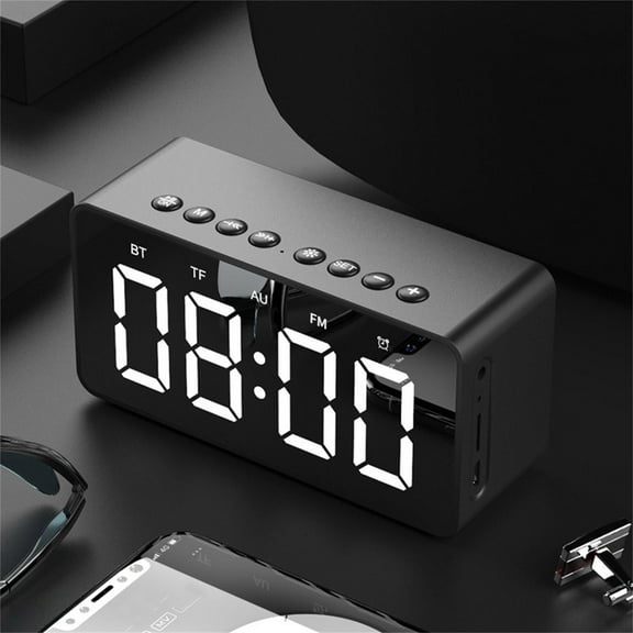 sruoe Alarm Clock, Alarm Clocks for Bedroom, Smart Alarm Clock, Clock Alarm, Deep Sleep Alarm Clocks, Bell Alarm Clock, Wireless Charging Home, Plastic