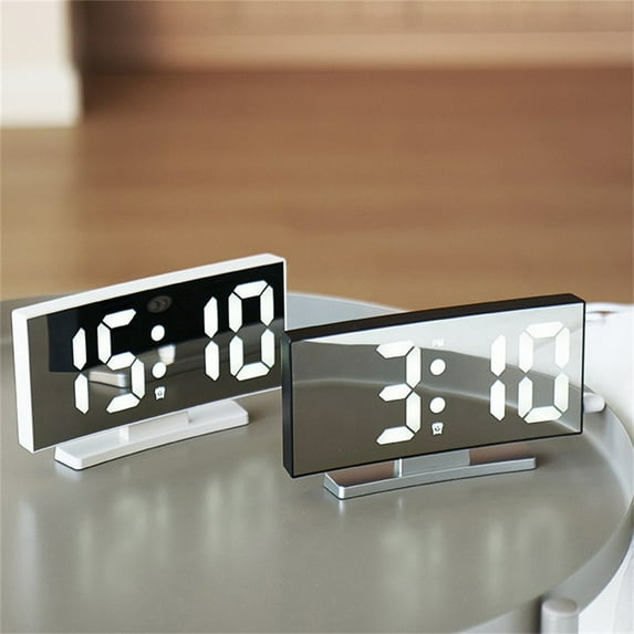 sruoe Alarm Clock, Clock Alarm Bedside, Clock Alarm Digital, Alarm Clocks for Bedrooms, Small Alarm Clock, Vibrating Alarm Clock, Projection Rectangular, Plastic