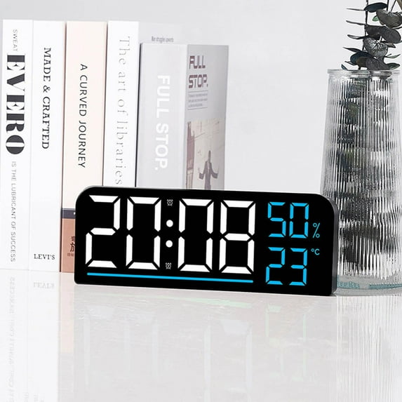 sruoe Alarm Clock, Clock Alarm Bedside, Clock Alarm Digital, Alarm Clocks for Bedrooms, Small Alarm Clock, Vibrating Alarm Clock, Projection Rectangular, Plastic