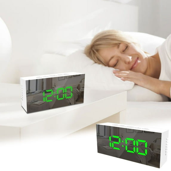 sruoe Alarm Clock, Clock Alarm Bedside, Clock Alarm Digital, Alarm Clocks for Bedrooms, Small Alarm Clock, Vibrating Alarm Clock, Projection Rectangular, Plastic