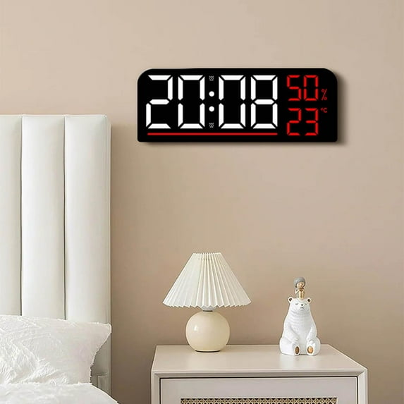 sruoe Alarm Clock, Clock Alarm Bedside, Clock Alarm Digital, Alarm Clocks for Bedrooms, Small Alarm Clock, Vibrating Alarm Clock, Projection Rectangular, Plastic