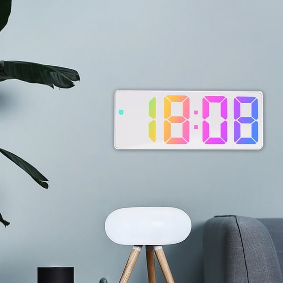 sruoe Alarm Clock, Digital Clock, Alarm Clock for Heavy Sleepers Adults, Modern Electric Alarm Clocks, Alarms Clock for Bedroom, Black