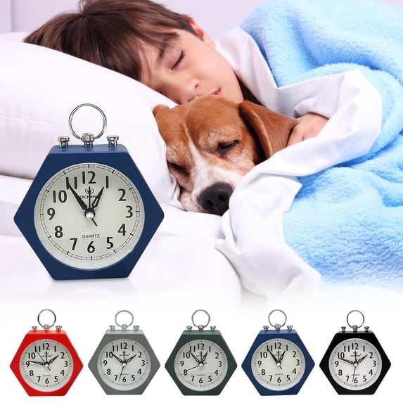 sruoe Alarm Clock, Digital Clock, Alarm Clock for Kids, Silent Study Alarm Clock, Modern Electric Alarm Clocks, Alarms Clock for Bedroom, Blue