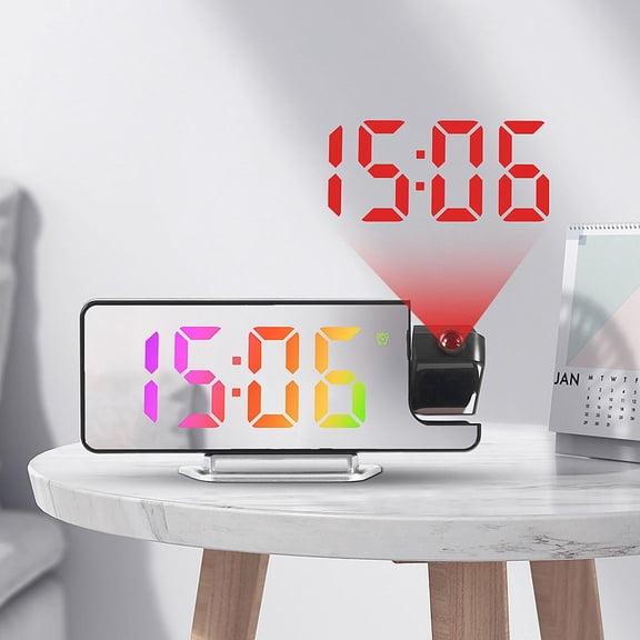 sruoe Alarm Clock, Digital Clocks, Clock Alarm Bedside, Clock Alarm Radio, Clock Alarm Digitalalarm, Projection Mirror Digital Clock, Heavy Sleepers Alarm Clock, Plastic
