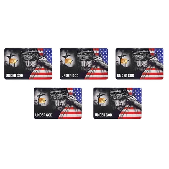 sruoe American Flag Credit Card Skin, Patriotic Debit Card Sticker, Waterproof Vinyl Wrap for Standard CR80 Bank Cards, Removable No Bubble Decal, 5 Pack