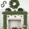 thumbnail image 1 of sruoe Artificial Christmas Garland, Faux Greenery Garland, Christmas Garlands Wreaths Rattan, Rose Vine Garland, Fake Hanging Vines for Home Table Door Stairs Fireplace Outdoor Decoration, 1 of 7