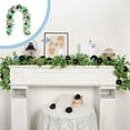 thumbnail image 1 of sruoe Artificial Christmas Garland, Faux Greenery Garland, Christmas Garlands Wreaths Rattan, Rose Vine Garland, Fake Hanging Vines for Home Table Door Stairs Fireplace Outdoor Decoration, 1 of 6