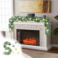 thumbnail image 1 of sruoe Artificial Christmas Garland, Faux Greenery Garland, Christmas Garlands Wreaths Rattan, Rose Vine Garland, Fake Hanging Vines for Home Table Door Stairs Fireplace Outdoor Decoration, 1 of 6