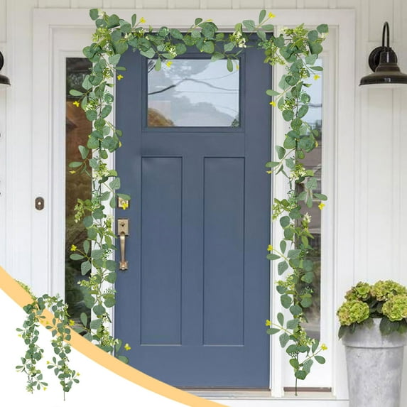 sruoe Artificial Christmas Garland Unlit, Christmas Decorate, Faux Garlands Christmas, Fake Greenery Garlands, Hanging Garland, Vine Garland for Door Stair Fireplace Indoor Tabletop Decor