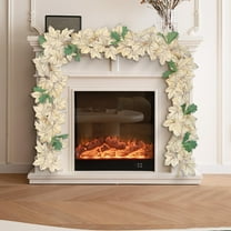 sruoe Artificial Christmas Garland Unlit, Christmas Decorate, Faux Garlands Christmas, Fake Greenery Garlands, Hanging Garland, Vine Garland for Door Stair Fireplace Indoor Tabletop Decor