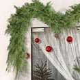 thumbnail image 1 of sruoe Artificial Christmas Garland Unlit, Christmas Decorate, Faux Garlands Christmas, Fake Greenery Garlands, Hanging Garland, Vine Garland for Door Stair Fireplace Indoor Tabletop Decor, 1 of 7