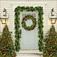 thumbnail image 1 of sruoe Artificial Christmas Garland Unlit, Christmas Decorate, Faux Garlands Christmas, Fake Greenery Garlands, Hanging Garland, Vine Garland for Door Stair Fireplace Indoor Tabletop Decor, 1 of 7
