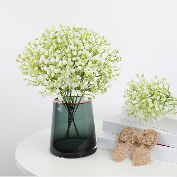 sruoe Artificial Flowers, Bouquet Artificial Flowers, Fake Flowers, Spring Contemporary Style Rose Hydrangeas Green Plant Faux Floral for Garden, Birthday, Wedding Decoration Decor
