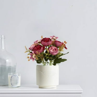 sruoe Artificial Flowers, Fake Flower, Artificial Floral Stems, Outdoor Artificial Flower, Artificial Flowers and Plant, Small Bouquet Faux Flower Arrangements for Home Furnishings Hotel Indoor