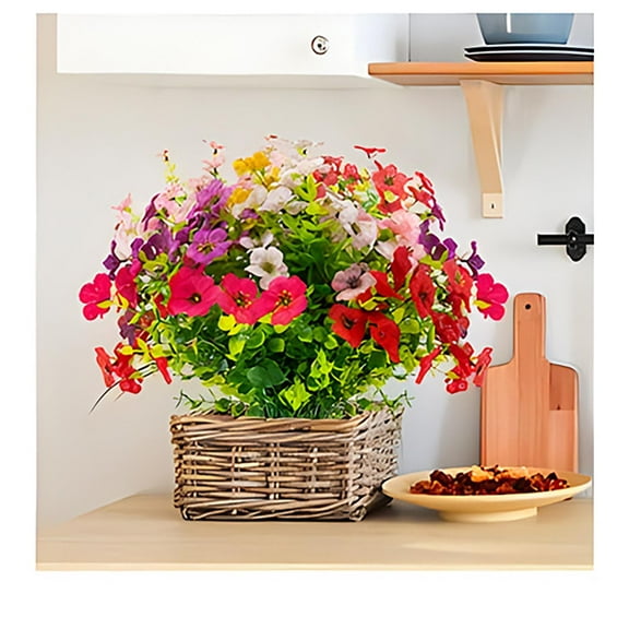 sruoe Artificial Flowers, Fake Flowers to Make Bouquet, Artificial Silk Flowers, Floral Stems, Artificial Flowers for Outdoors, Rose Imitation Flower Bushes for Home Wedding Birthday Decor