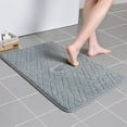thumbnail image 1 of sruoe Bath Mat Rugs, Bath Mats for Bathroom Floor, Extra Absorbent Quick Dry Bathroom Mats, Washable Bath Rugs and Mats, Bath Carpet for Shower, Cotton, Gray, 1 of 6
