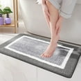 thumbnail image 1 of sruoe Bath Mat Rugs, Bath Mats for Bathroom Floor, Extra Absorbent Quick Dry Bathroom Mats, Washable Bath Rugs and Mats, Bath Carpet for Shower, Polyester, Dark Gray, 1 of 5