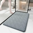 thumbnail image 1 of sruoe Bath Mat Rugs, Bath Mats for Bathroom Floor, Extra Absorbent Quick Dry Bathroom Mats, Washable Bath Rugs and Mats, Bath Carpet for Shower, Polyester, Dark Grey, 1 of 6