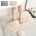 thumbnail image 1 of sruoe Bath Mat Rugs, Bath Mats for Bathroom Floor, Extra Absorbent Quick Dry Bathroom Mats, Washable Bath Rugs and Mats, Bath Carpet for Shower, Polyester, Gray, 1 of 6
