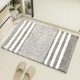 thumbnail image 1 of sruoe Bath Mat Rugs, Bath Mats for Bathroom Floor, Extra Absorbent Quick Dry Bathroom Mats, Washable Bath Rugs and Mats, Bath Carpet for Shower, Polyester, Gray, 1 of 7