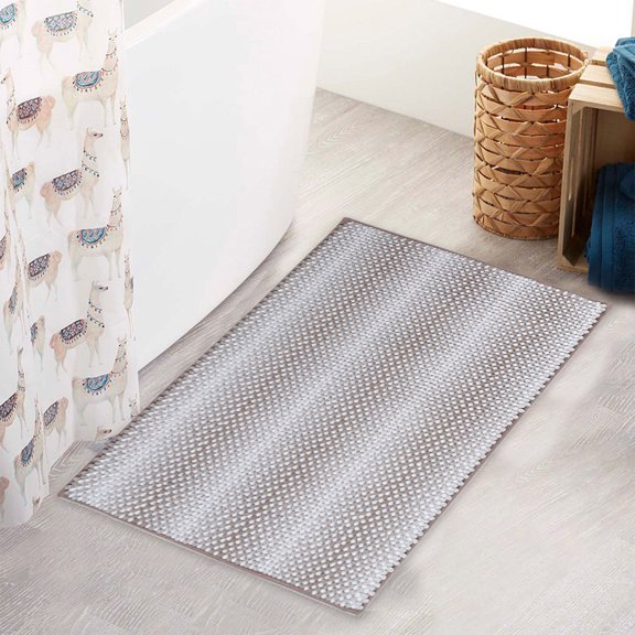 sruoe Bath Mat Rugs, Bath Mats for Bathroom Floor, Extra Absorbent Quick Dry Bathroom Mats, Washable Bath Rugs and Mats, Bath Carpet for Shower, Polyester, Khaki