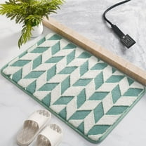 sruoe Bath Rugs, Bath Mats for Bathroom Floor, Bathroom Rugs, Non Slip WaterAbsorbent Stain Resistant Bath Mats, Polyester Mat, Bathroom Door Mat Household Use, Green