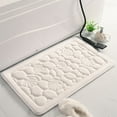 thumbnail image 1 of sruoe Bath Rugs, Bath Mats for Bathroom Floor, Bathroom Rugs, Non Slip WaterAbsorbent Stain Resistant Bath Mats, Polyester Mat, Bathroom Door Mat Household Use, White, 1 of 5