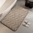thumbnail image 1 of sruoe Bath Rugs, Bath Mats for Bathroom Floor, Bathroom Rugs, Non Slip WaterAbsorbent Stain Resistant Bath Mats, Polyester Mat, Bathroom Door Mat Household Use, Brown, 1 of 5