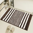 thumbnail image 1 of sruoe Bath Rugs, Bath Mats for Bathroom Floor, Bathroom Rugs, Non Slip WaterAbsorbent Stain Resistant Bath Mats, Polyester Mat, Bathroom Door Mat Household Use, Brown, 1 of 7