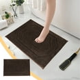thumbnail image 1 of sruoe Bath Rugs, Bath Mats for Bathroom Floor, Bathroom Rugs, Non Slip WaterAbsorbent Stain Resistant Bath Mats, Polyester Mat, Bathroom Door Mat Household Use, Coffee, 1 of 6