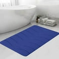 thumbnail image 1 of sruoe Bathroom Rugs, Bath Mat for Bathroom Floor 1pcs, Bath Mats for Bathroom Floor Non Slip Non Skid, Rectangular Polyester Floor Mat for Bath Door Household, Blue, 1 of 7
