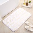 thumbnail image 1 of sruoe Bathroom Rugs, Bath Mat for Bathroom Floor 1pcs, Bath Mats for Bathroom Floor Non Slip Non Skid, Rectangular Polyester Floor Mat for Bath Door Household, White, 1 of 7