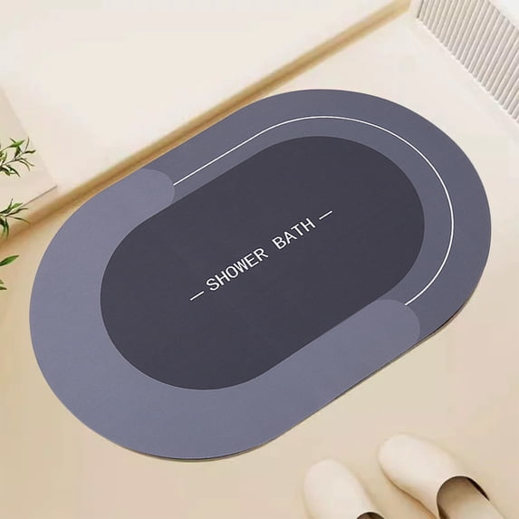 sruoe Bathroom Rugs, Bath Mat for Bathroom Floor 1pcs, Bath Mats for Bathroom Floor Non Slip Non Skid, Rectangular Rubber Floor Mat for Bath Door Household, Dark Gray