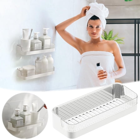 sruoe Bathroom Shelf Organizer, Shower Caddy Corner Clearance, Shower Shelves, Bathroom Toilet Shelf, Portable Shower Storage Basket for Bath, Kitchen