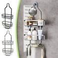 thumbnail image 1 of sruoe Bathroom Shelf Storage, Hanging Shower Caddy Organizer, Portable Wraparound Shower Caddies and Organizers, Storage Rack, Bathroom Organizer for Shampoo Bottle Holder, 1 of 6