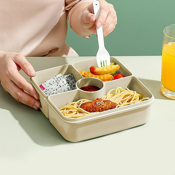 sruoe Bento Box, Lunch Boxes for Adults, bento box lunch, Portable Leakproof Heated Bento Container, Microwave Safe Heated Lunch Boxes for Storage Home Office Work Study, Plastic